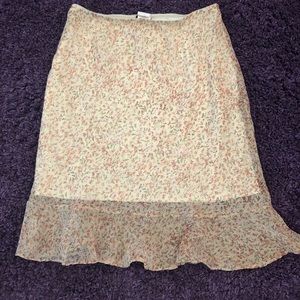 LIQUIDATING Star City Cream Skirt Size XL Sheer Overla